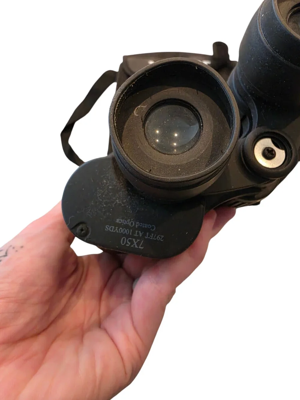 Vivitar Black Binoculars 7x50 With Red Lens & Carrying Case Coated Optics